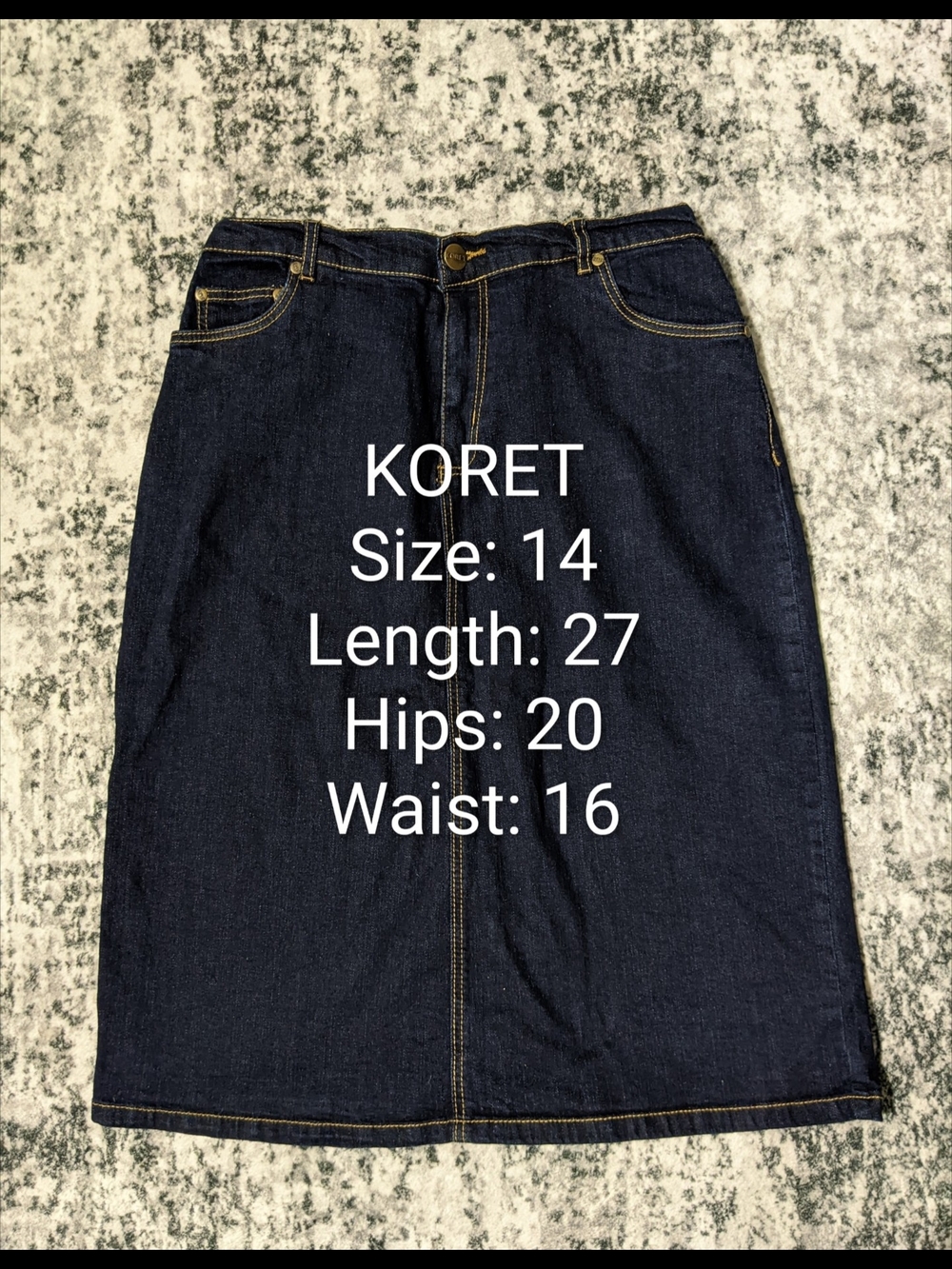 4 Denim Skirts BUNDLE - Dark Indigo & Light Wash - Picture 2 of 5
